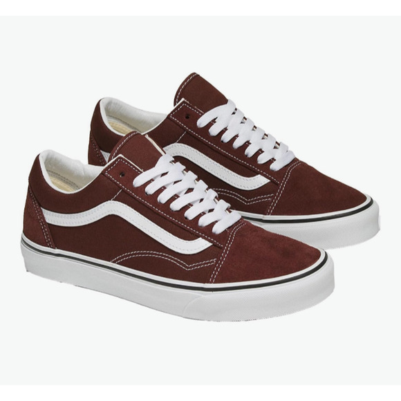 Vans Old Skool Men's 13 Burgundy White Suede Canvas Skate Sneakers Classic Low - Picture 2 of 7